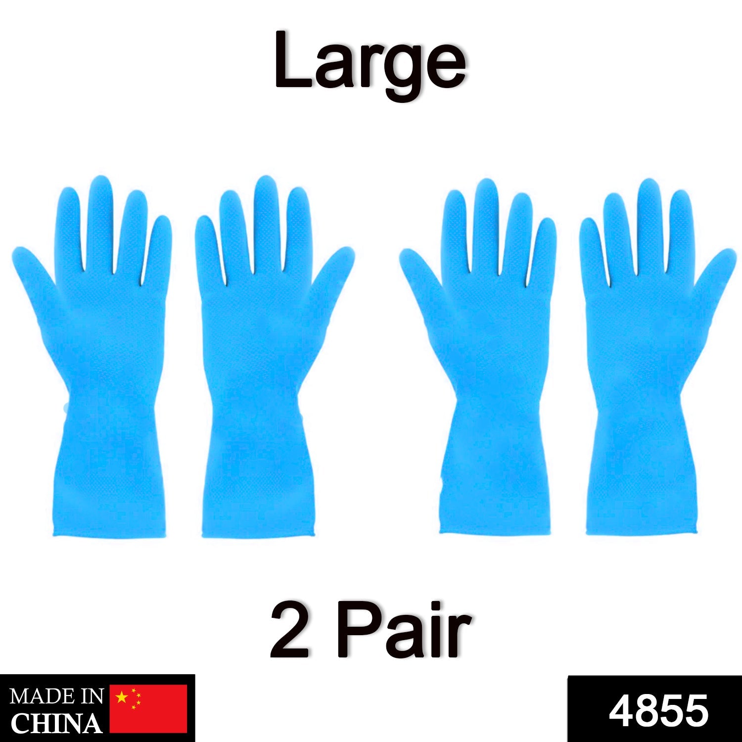 4855 2 Pair Large Blue Gloves For Different Types Of Purposes Like Washing Utensils, Gardening And Cleaning Toilet Etc. DeoDap 4855 2 Pair Large Blue Gloves For Different Types Of Purposes Like Washing Utensils, Gardening And Cleaning Toilet Etc. DeoDap